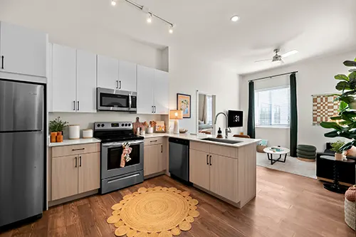 Model living area at Nine 31